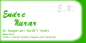 endre murar business card